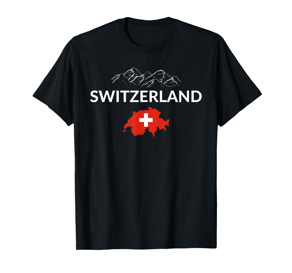 Switzerland Flag Hiking Holiday T-Shirt - Casual Everyday Wear for Adults - T-Shirt, Sweatshirt, Hoodie