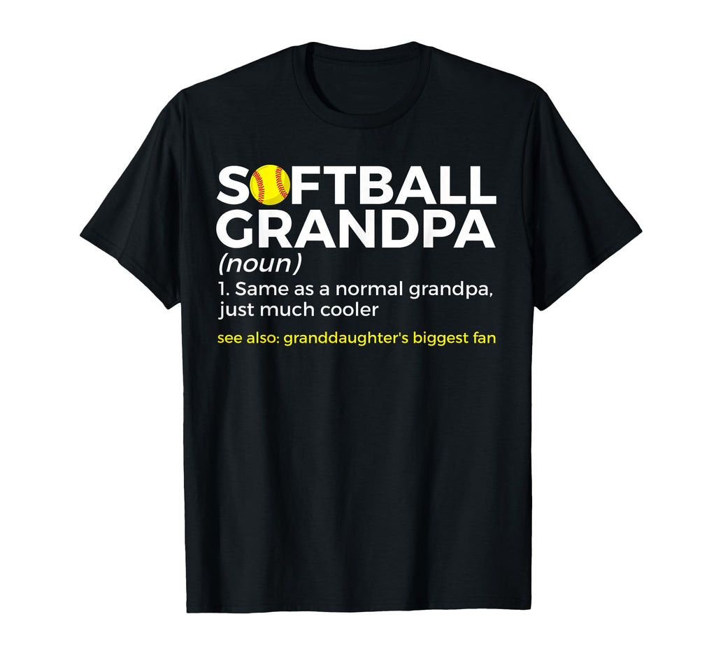 Softball Grandpa Definition Granddaughters T-Shirt - Graphic Print Unisex - T-Shirt, Sweatshirt, Hoodie