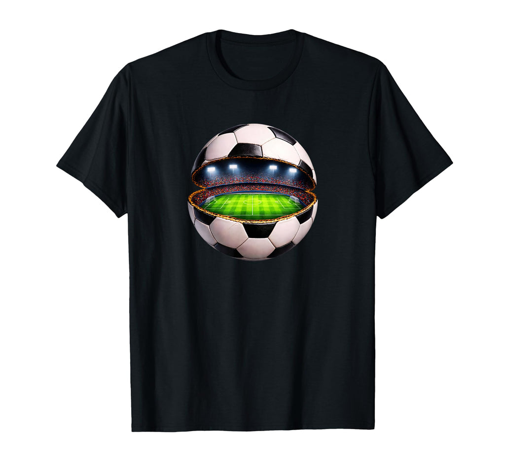 Soccer Stadium Inside Ball T-Shirt - Casual Everyday Wear for Adults - T-Shirt, Sweatshirt, Hoodie
