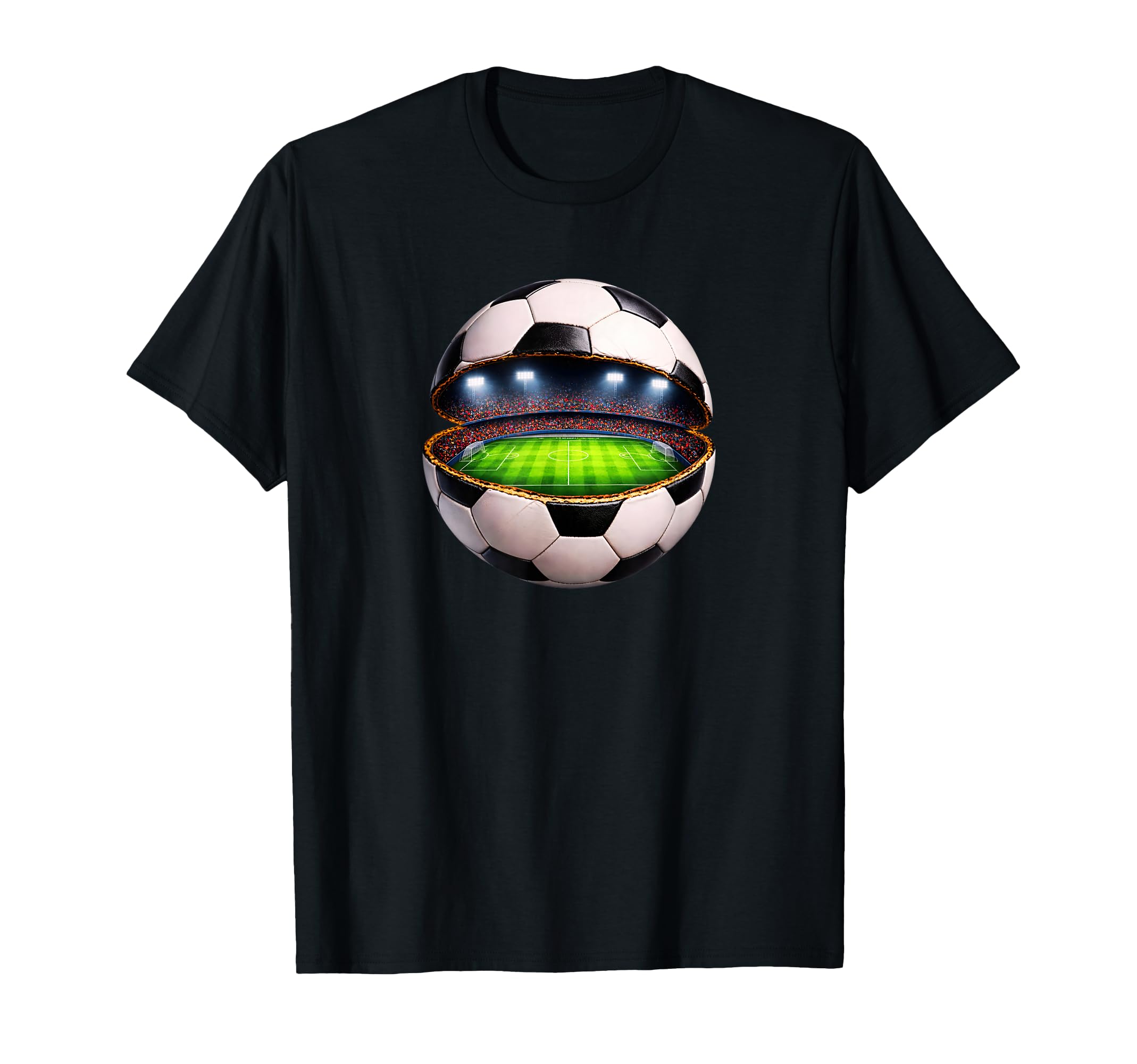 Soccer Stadium Inside Ball T-Shirt - Casual Everyday Wear for Adults - T-Shirt, Sweatshirt, Hoodie