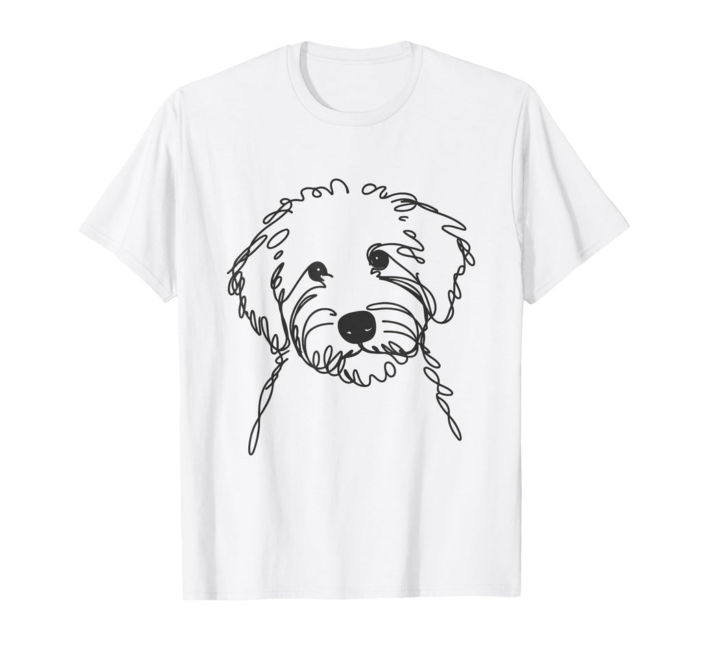 Line Art Dad Mom Dog Sheepadoodle T-Shirt - Trendy Graphic Unisex - T-Shirt, Sweatshirt, Hoodie