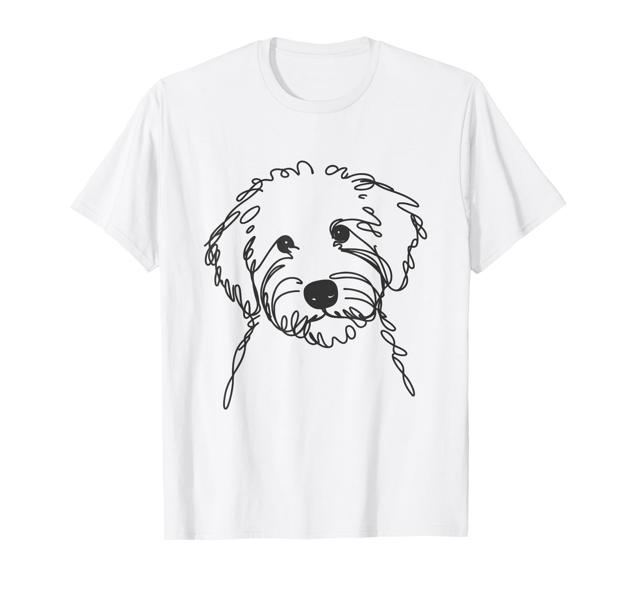 Line Art Dad Mom Dog Sheepadoodle T-Shirt - Trendy Graphic Unisex - T-Shirt, Sweatshirt, Hoodie