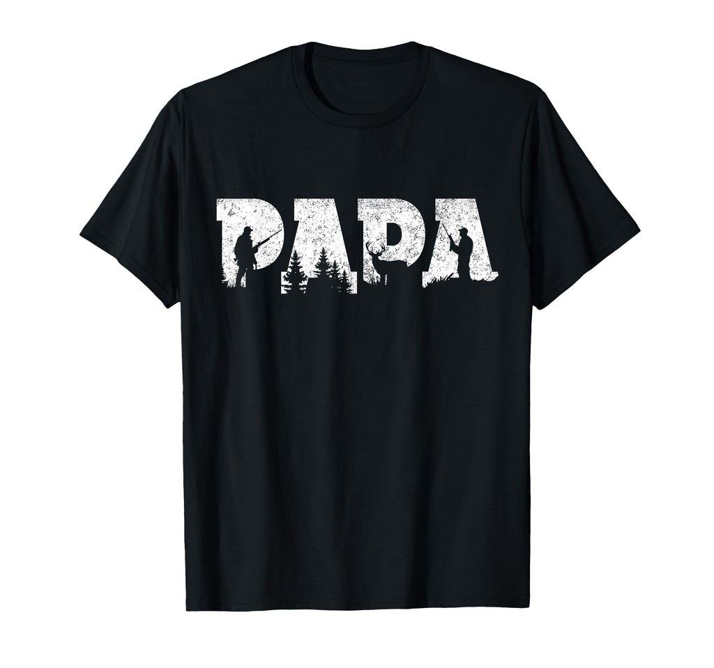 Hunting Papa Hunting Fathers Day T-Shirt - Graphic Print Unisex - T-Shirt, Sweatshirt, Hoodie