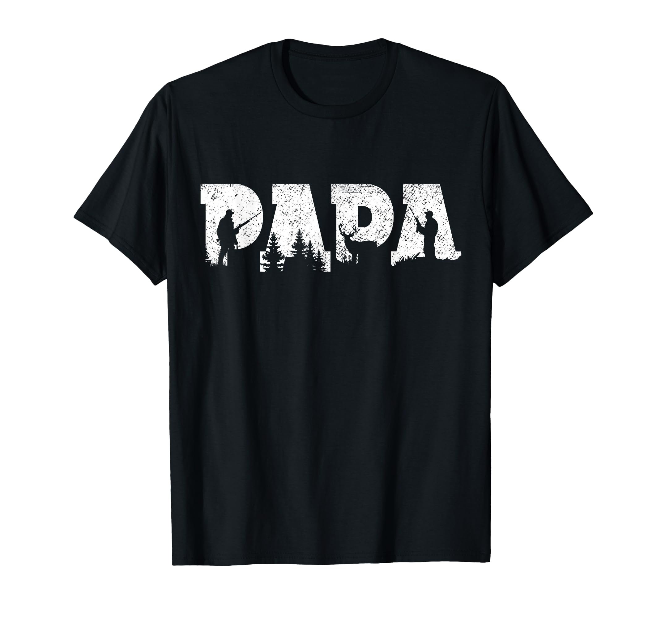 Hunting Papa Hunting Fathers Day T-Shirt - Graphic Print Unisex - T-Shirt, Sweatshirt, Hoodie