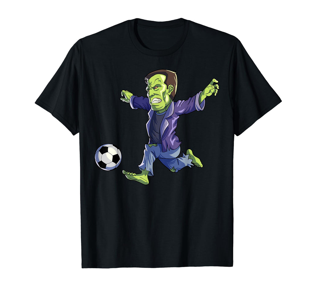 Soccer Frankenstein Halloween Soccer T-Shirt - Custom Art Print Men Women - T-Shirt, Sweatshirt, Hoodie