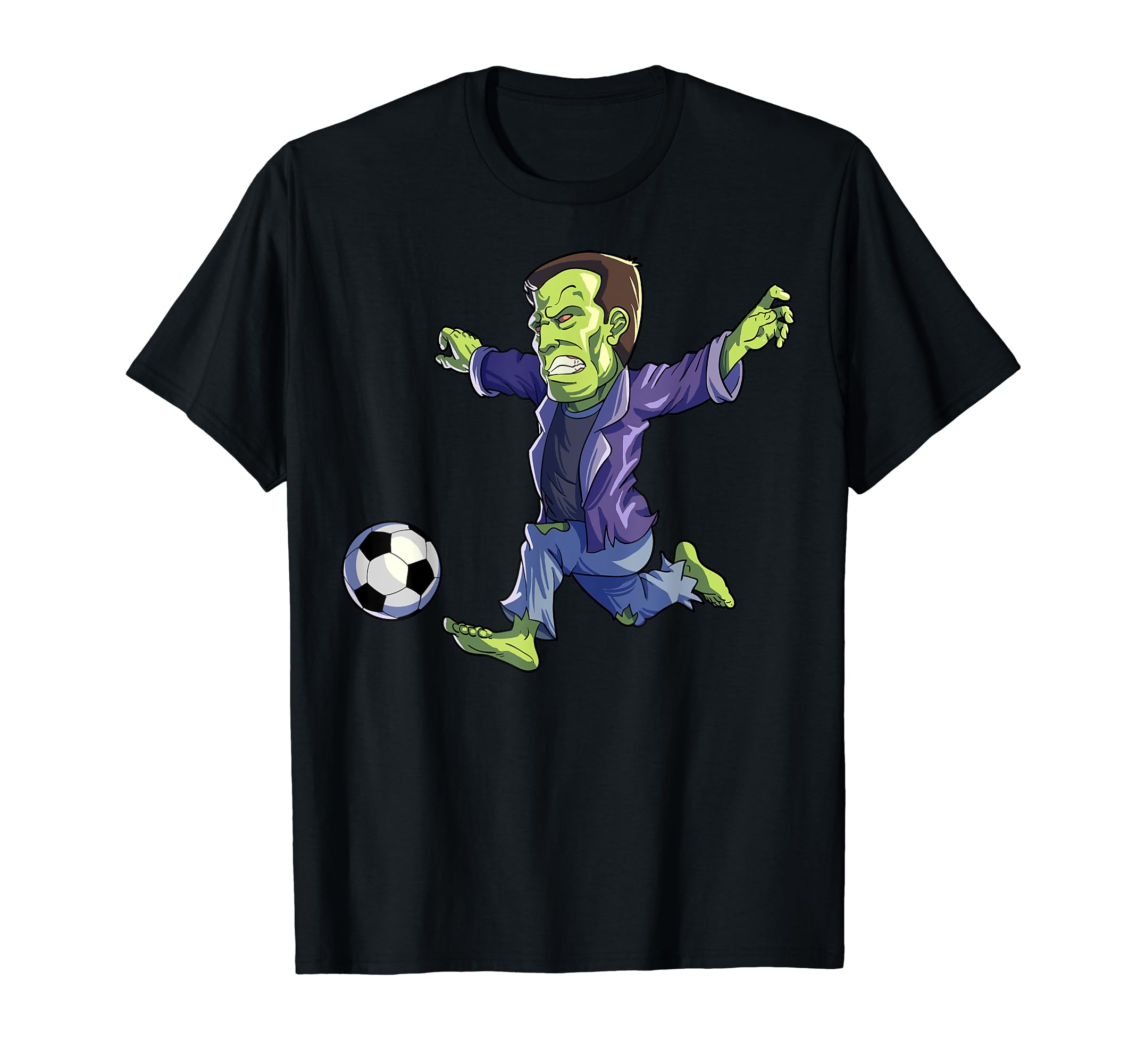 Soccer Frankenstein Halloween Soccer T-Shirt - Custom Art Print Men Women - T-Shirt, Sweatshirt, Hoodie