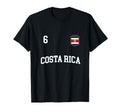 Costa Rica Team Sports Number 6 T-Shirt - Fun Novelty Design for Adults - T-Shirt, Sweatshirt, Hoodie