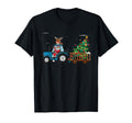 Farm Tractor Tree Lights Santa Hat T-Shirt - Fun Novelty Design Unisex - T-Shirt, Sweatshirt, Hoodie