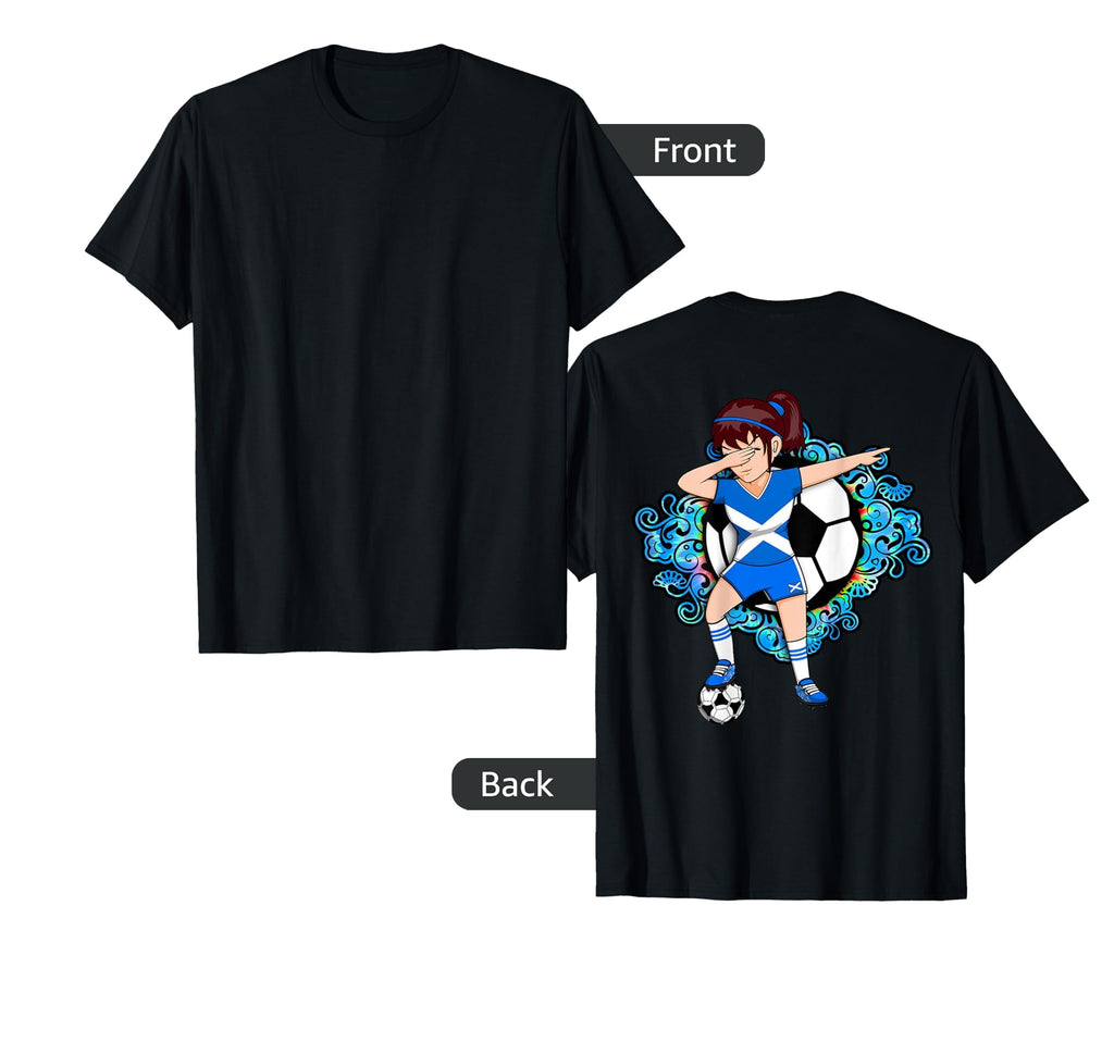 Dabbing Soccer Scotland Jersey Floral T-Shirt - Streetwear Style Unisex - T-Shirt, Sweatshirt, Hoodie
