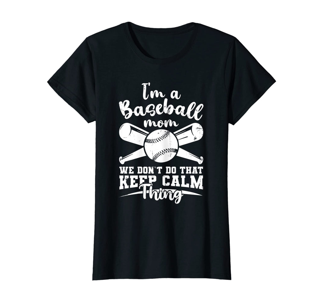 Womens Ball Mama Im Baseball Mom T-Shirt - Fun Novelty Design for Adults - T-Shirt, Sweatshirt, Hoodie