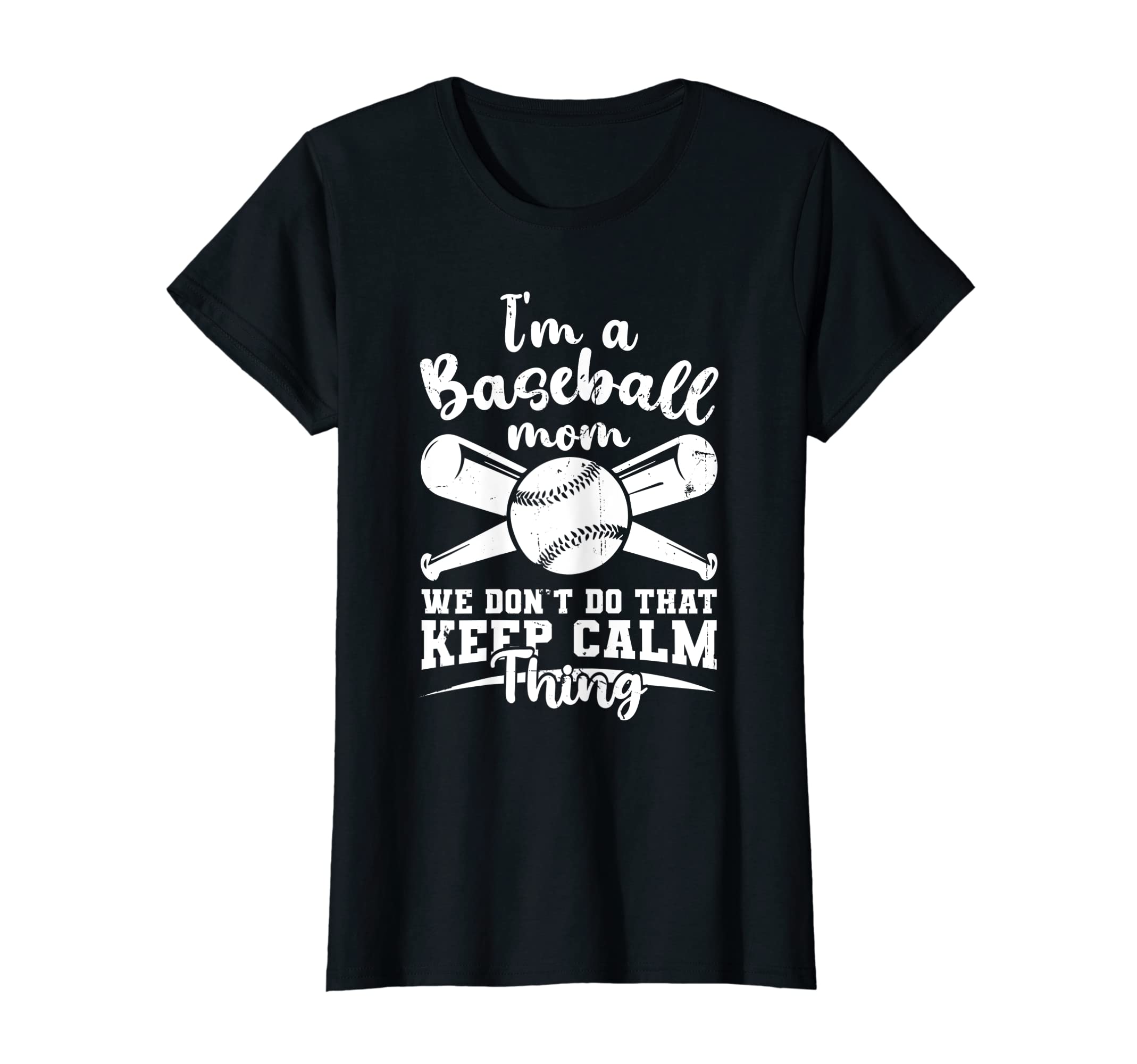 Womens Ball Mama Im Baseball Mom T-Shirt - Fun Novelty Design for Adults - T-Shirt, Sweatshirt, Hoodie