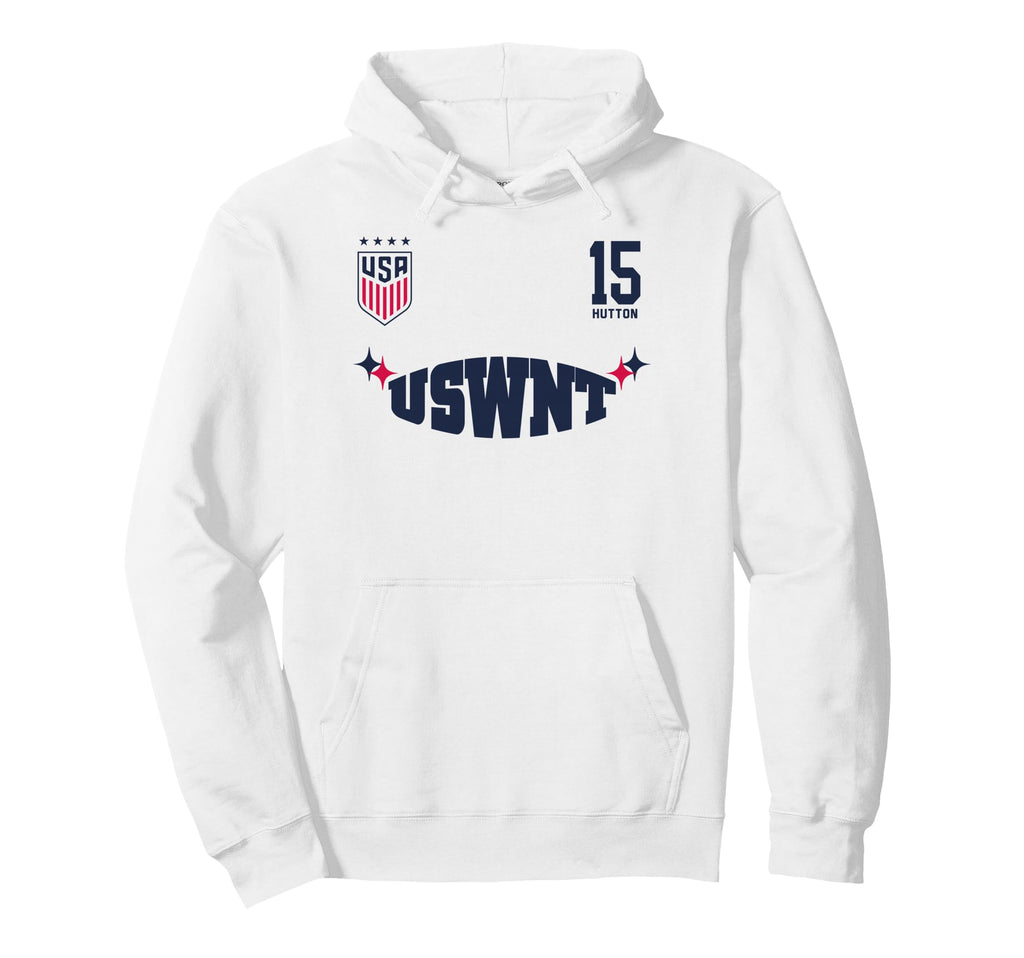 Claire Hutton 16 White Uswnt Hoodie - Casual Everyday Wear Men Women - T-Shirt, Sweatshirt, Hoodie
