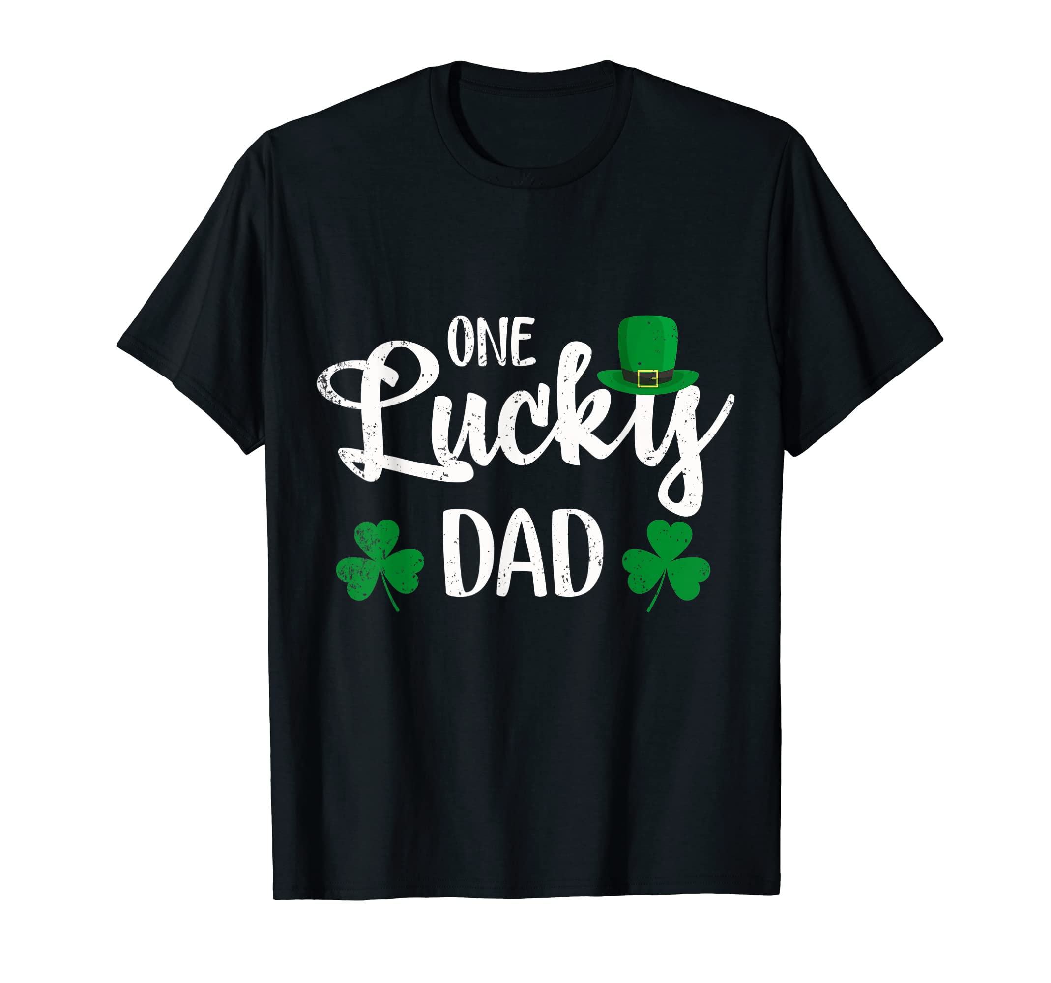 One Lucky Dad Leprechaun Hat St T-Shirt - Minimalist Print for Adults - T-Shirt, Sweatshirt, Hoodie