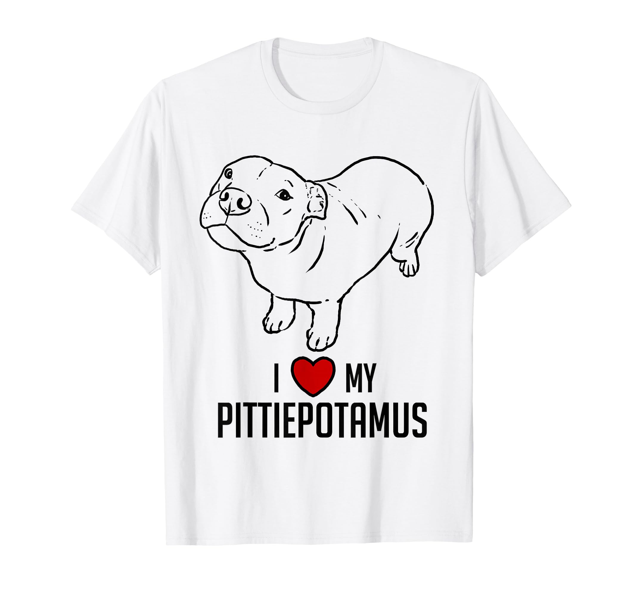 Funny Pitbull Pitbull Pittiepotamus T-Shirt - Aesthetic Graphic Unisex - T-Shirt, Sweatshirt, Hoodie