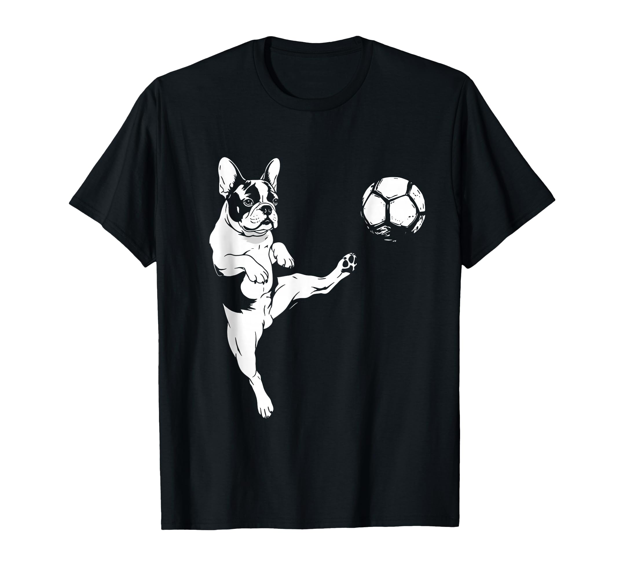 French Bulldog Soccer Player Funny T-Shirt - Minimalist Print Men Women - T-Shirt, Sweatshirt, Hoodie