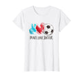 Soccer Player Soccer Fan Peace Love T-Shirt - Streetwear Style Men Women - T-Shirt, Sweatshirt, Hoodie