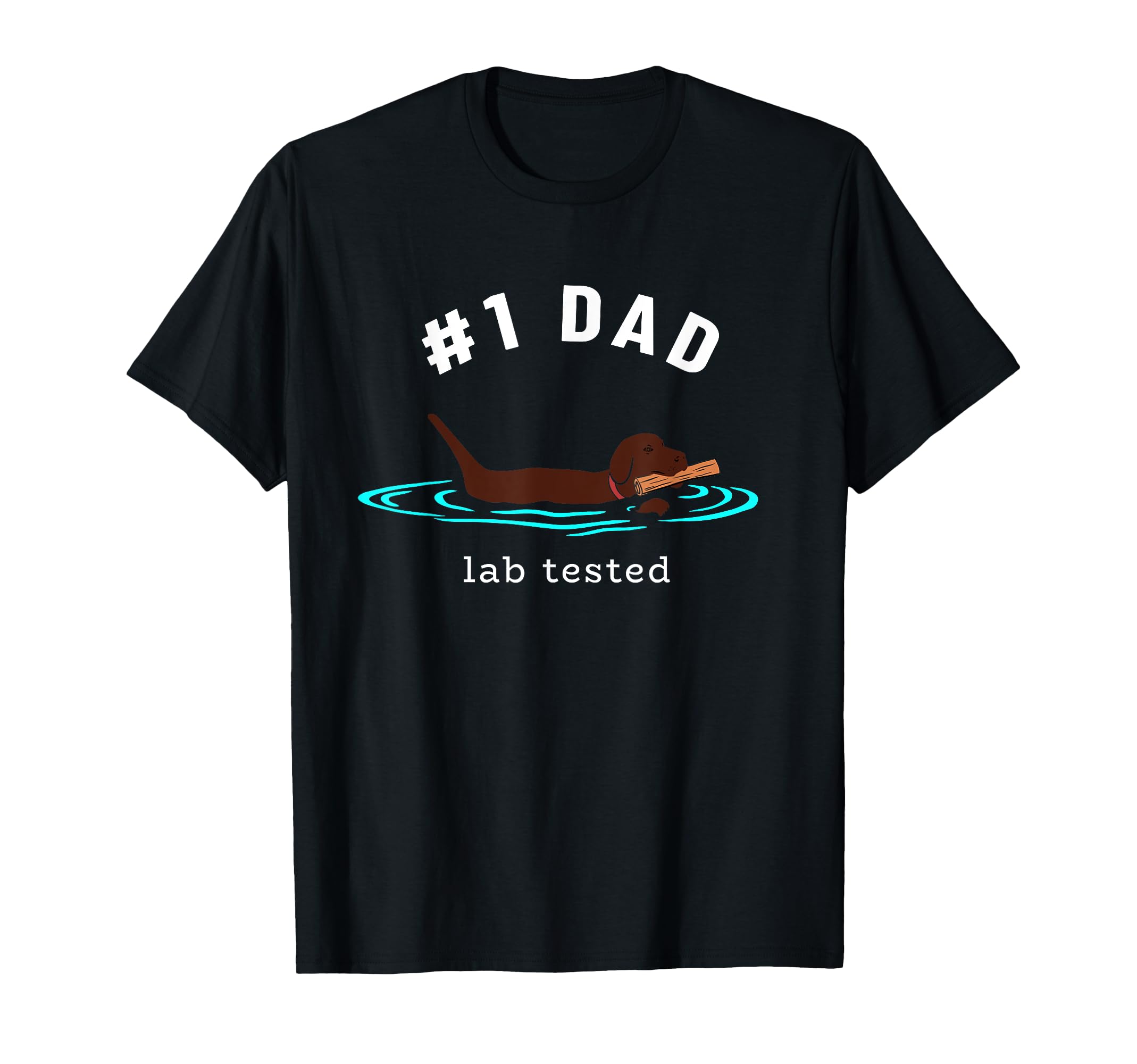 Lab Dad Chocolate Labrador Retriever T-Shirt - Custom Art Print Men Women - T-Shirt, Sweatshirt, Hoodie