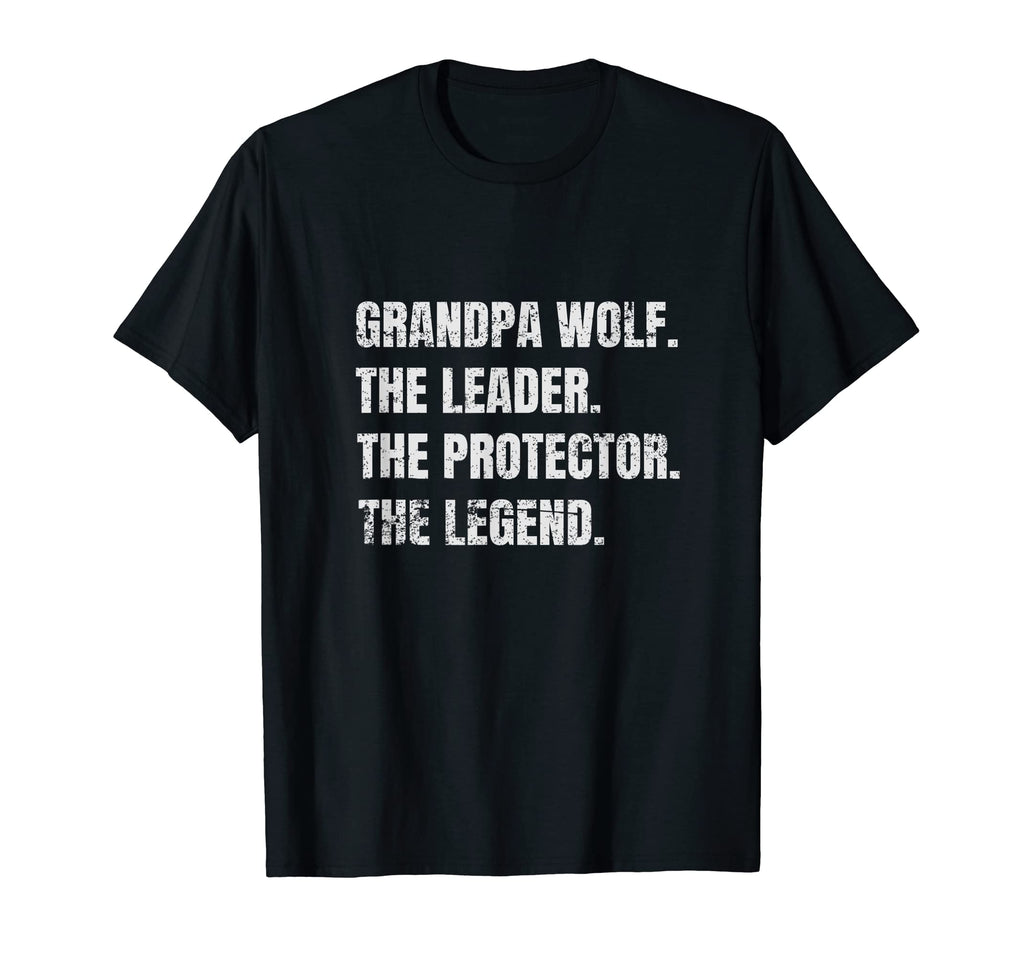Grandpa Wolf Leader Protector Legend Dads T-Shirt - Unique Graphic Unisex - T-Shirt, Sweatshirt, Hoodie