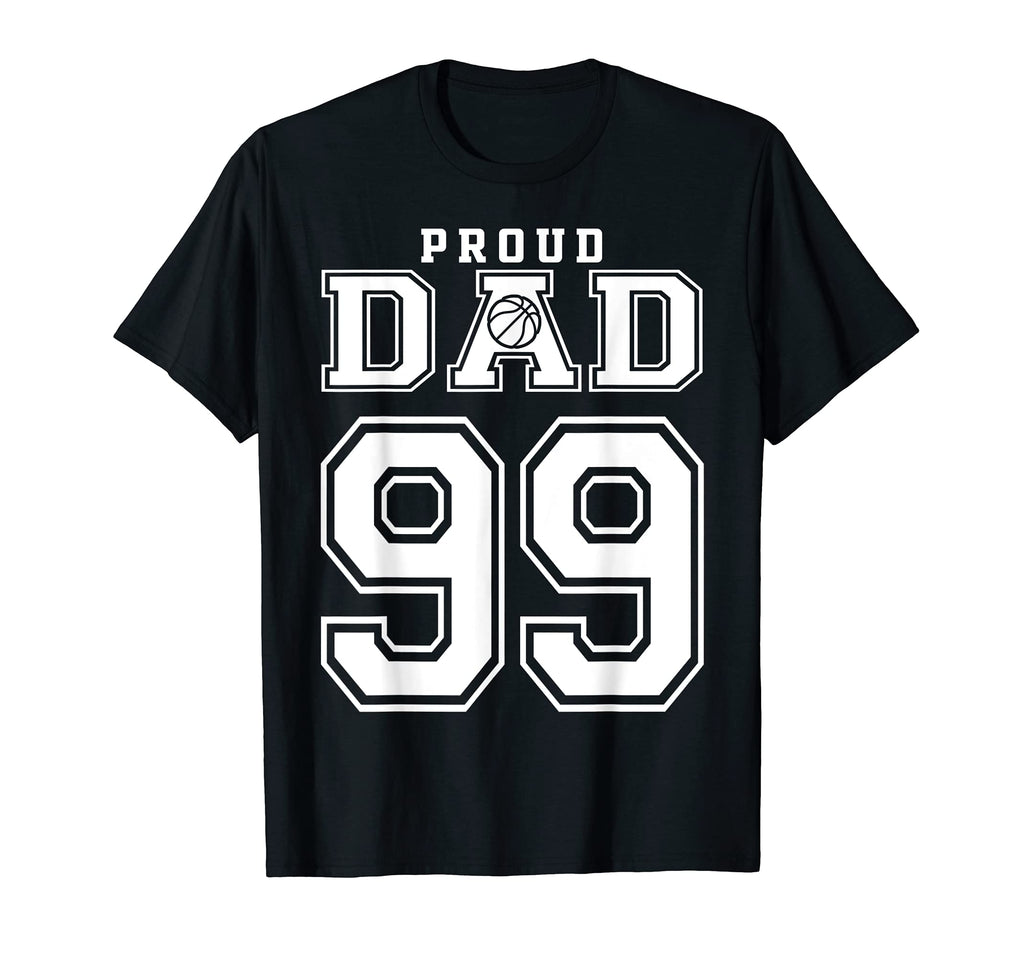 Number 99 Custom Proud Basketball Dad T-Shirt - Graphic Print for Adults - T-Shirt, Sweatshirt, Hoodie
