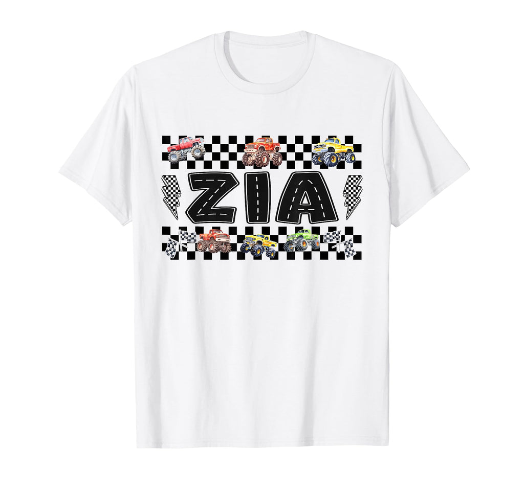 Zia Monster Truck Family Crew Birthday T-Shirt - Trendy Graphic for Adults - T-Shirt, Sweatshirt, Hoodie