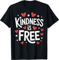 Kindness is Free Cute Simple Inspirational Quote - Adult & Kids T-Shirts, Sweatshirts & Hoodies apparel design preview 1