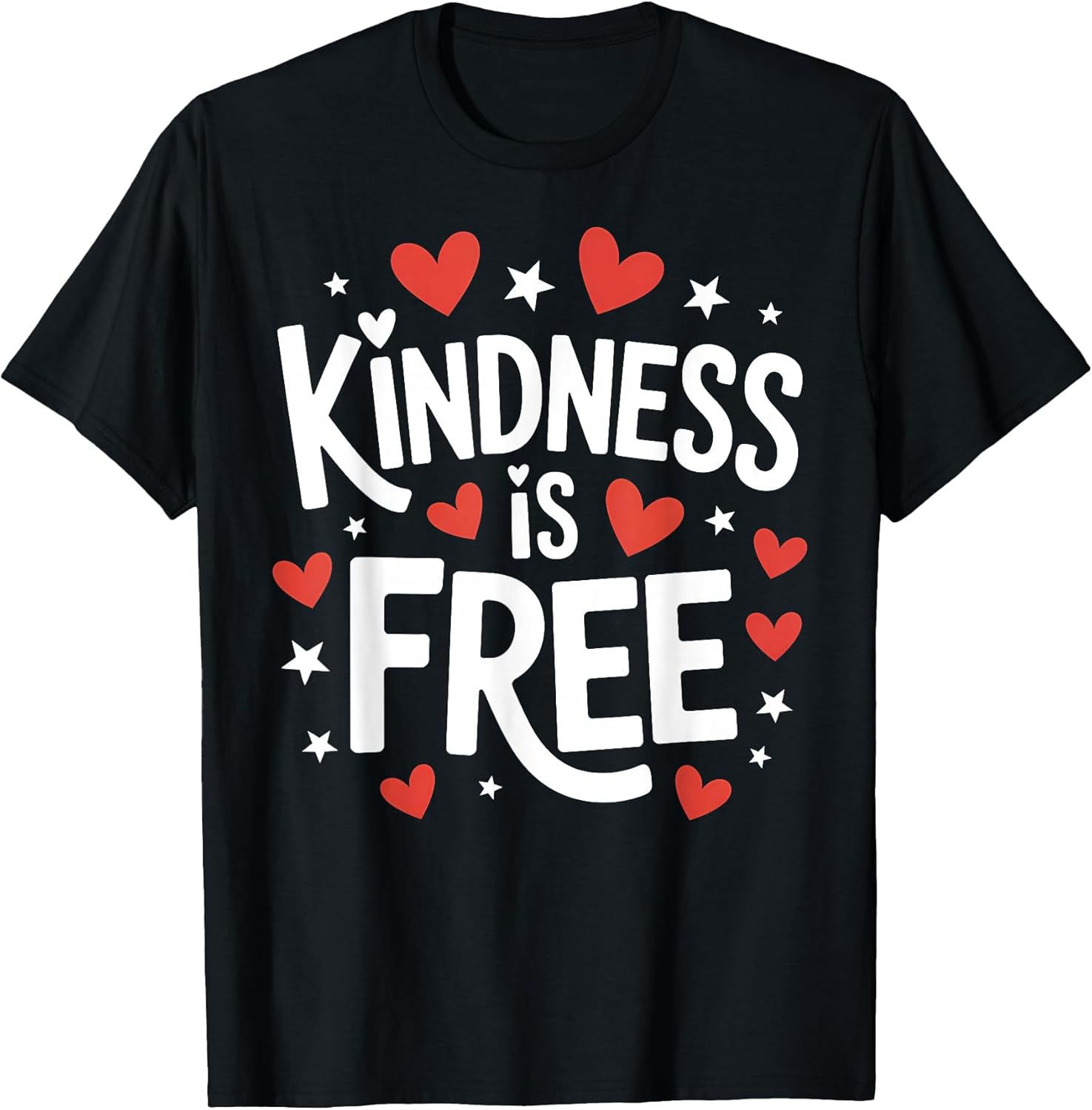 Kindness is Free Cute Simple Inspirational Quote - Adult & Kids T-Shirts, Sweatshirts & Hoodies apparel design preview 1