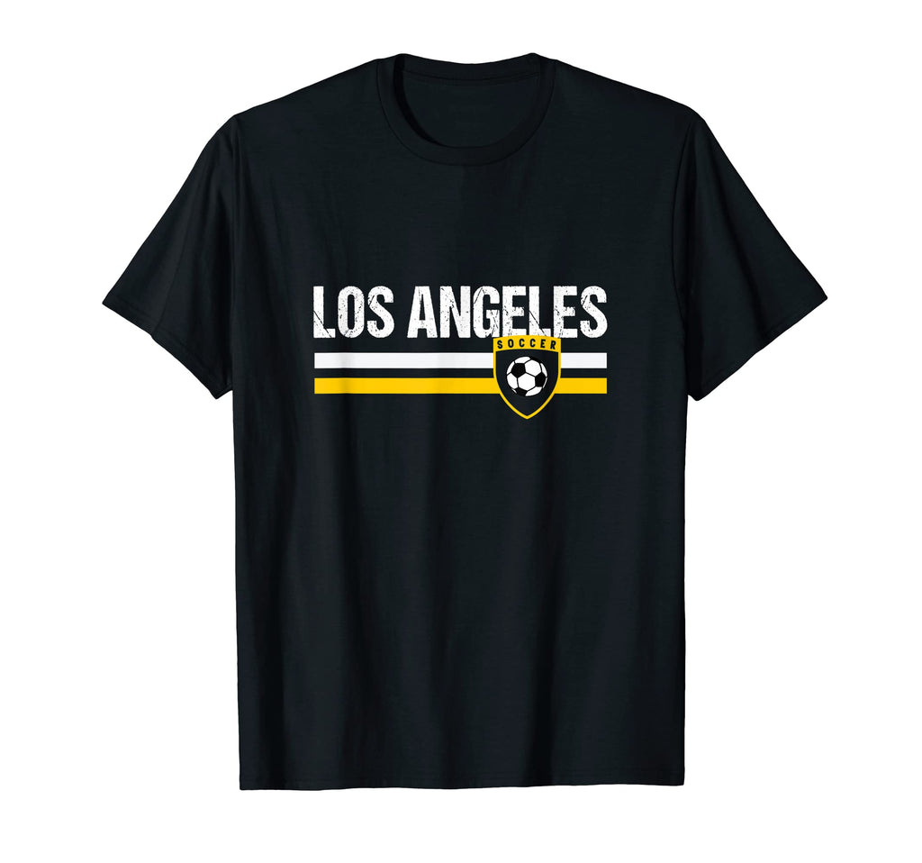 Los Angeles Yellow White Soccer Fan T-Shirt - Minimalist Print Men Women - T-Shirt, Sweatshirt, Hoodie