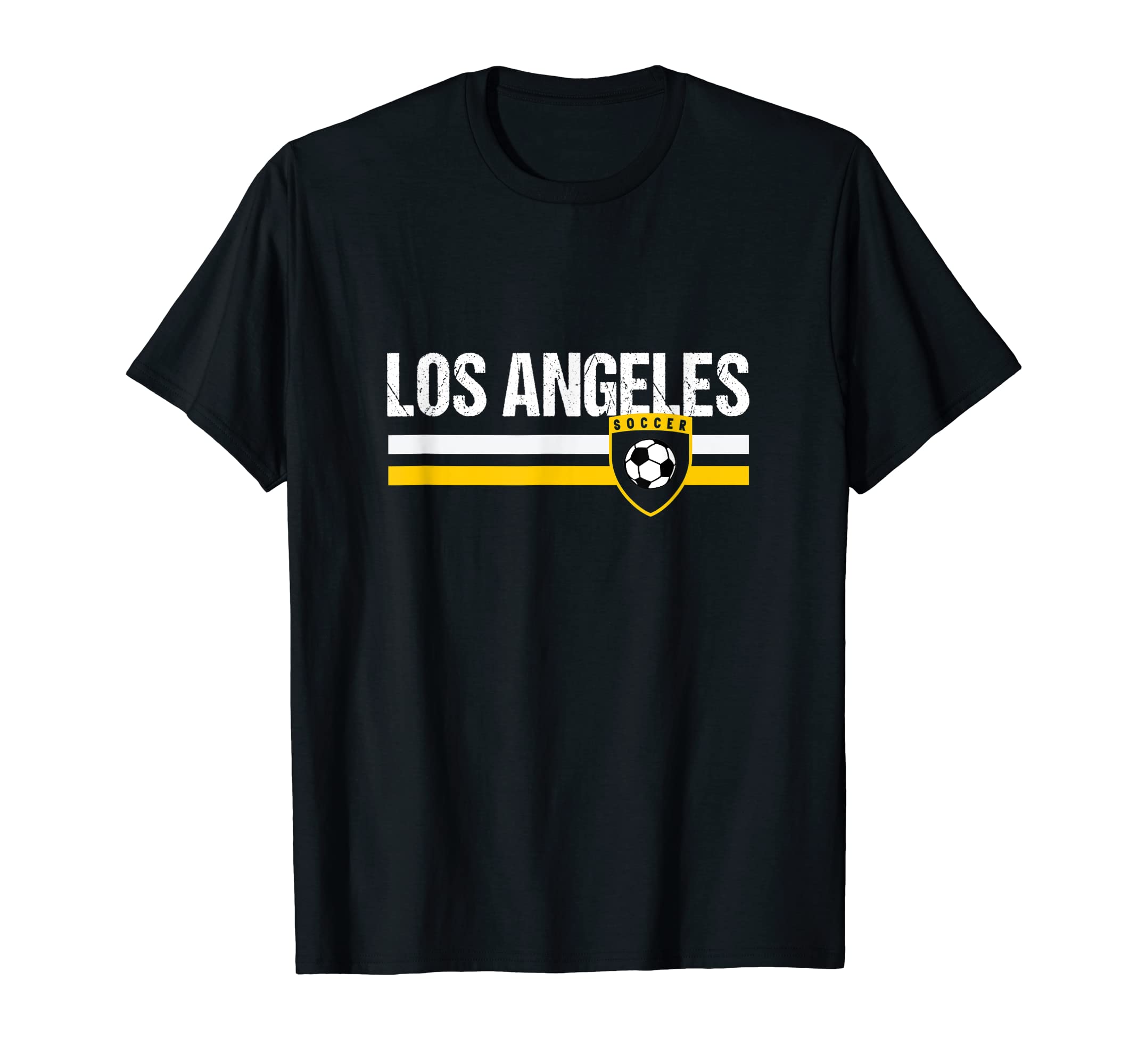 Los Angeles Yellow White Soccer Fan T-Shirt - Minimalist Print Men Women - T-Shirt, Sweatshirt, Hoodie
