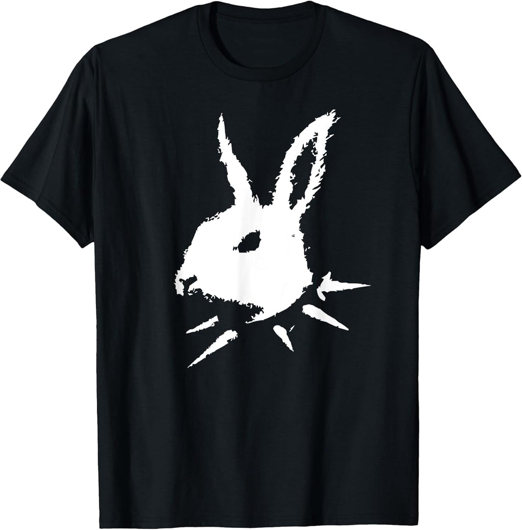 Bunny Skull Punk Y2k Cute Creepy Cat Goth Black Alt - Adult & Kids T-Shirts, Sweatshirts & Hoodies apparel design preview 1