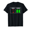 Low Battery Dad Two Sons Or Twin T-Shirt - Graphic Print for Adults - T-Shirt, Sweatshirt, Hoodie