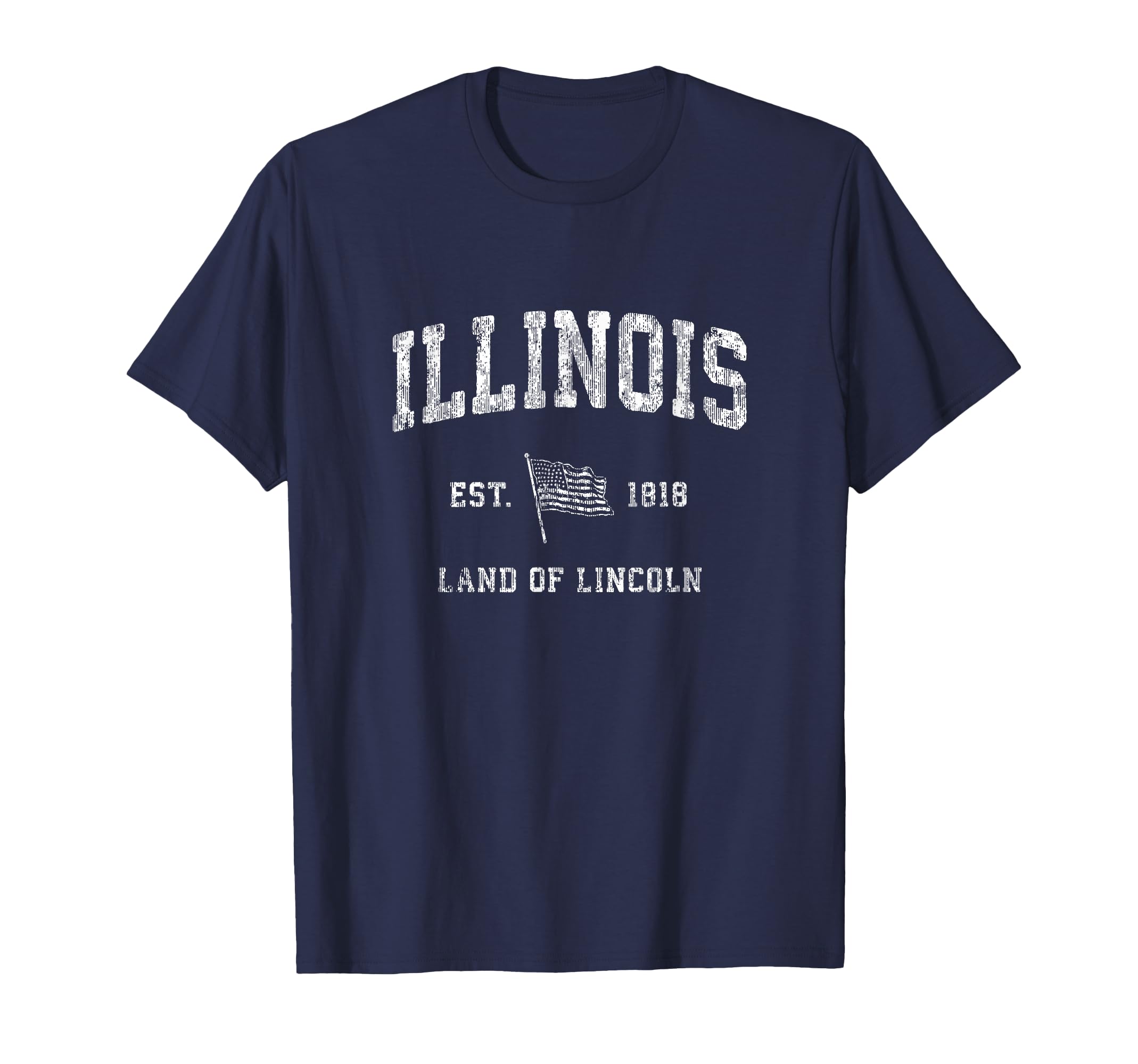 Illinois Us Flag Sports Patriotic T-Shirt - Graphic Print Men Women - T-Shirt, Sweatshirt, Hoodie