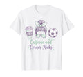 Caffeine And Corner Kicks Momlife Mother T-Shirt - Novelty Apparel Unisex - T-Shirt, Sweatshirt, Hoodie