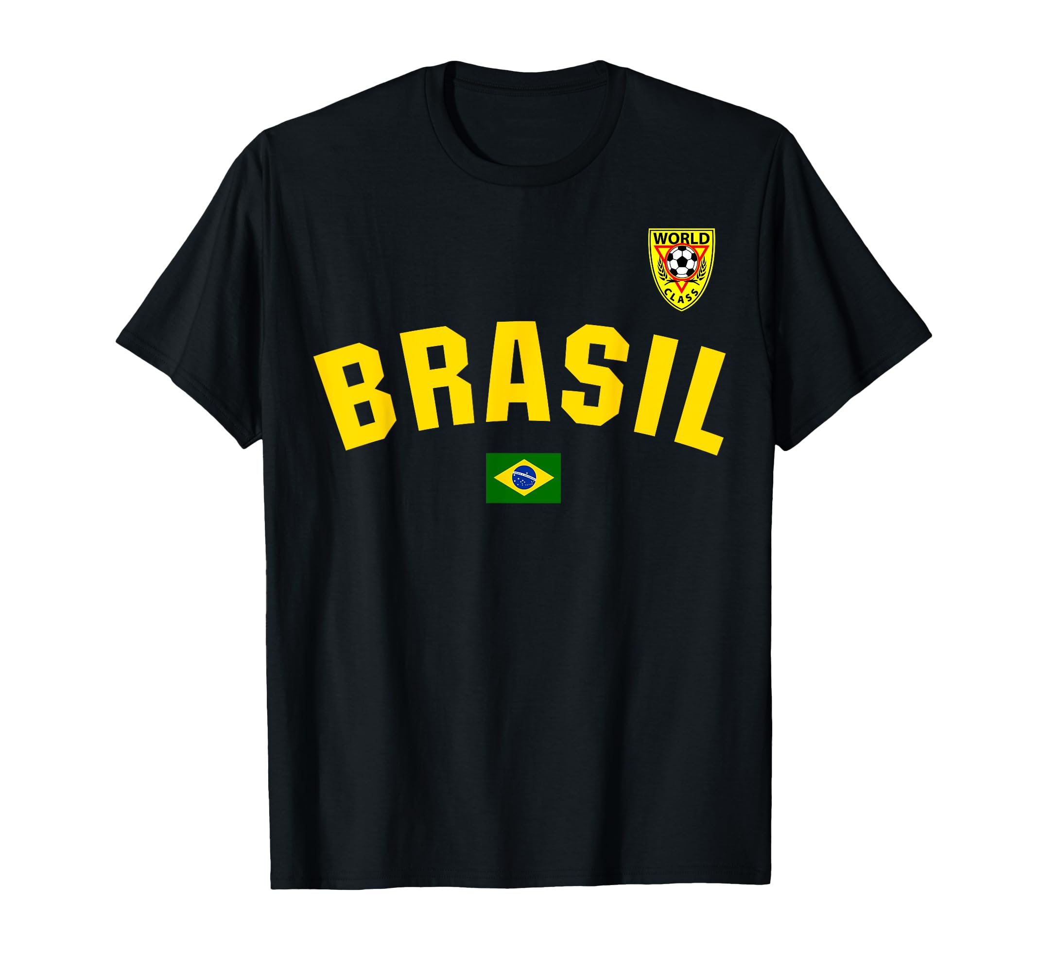 Brasil Flag World Class Soccer Jersey T-Shirt - Unique Graphic for Adults - T-Shirt, Sweatshirt, Hoodie