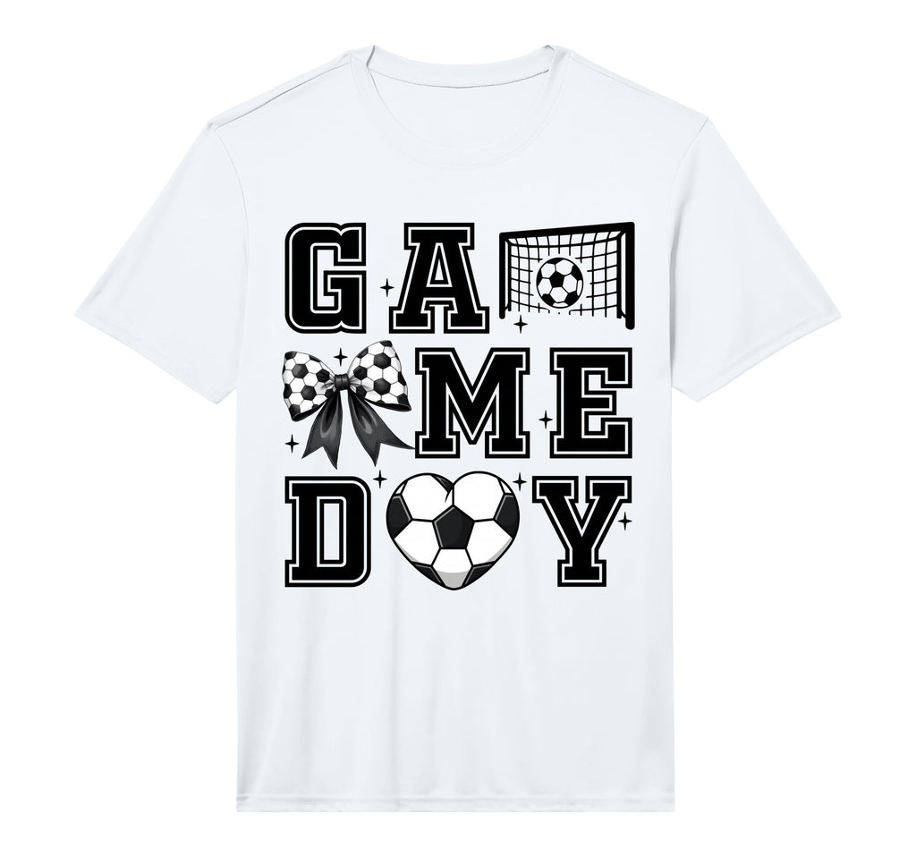 Soccer Coquette Bow Gameday Cheer T-Shirt - Custom Art Print for Adults - T-Shirt, Sweatshirt, Hoodie
