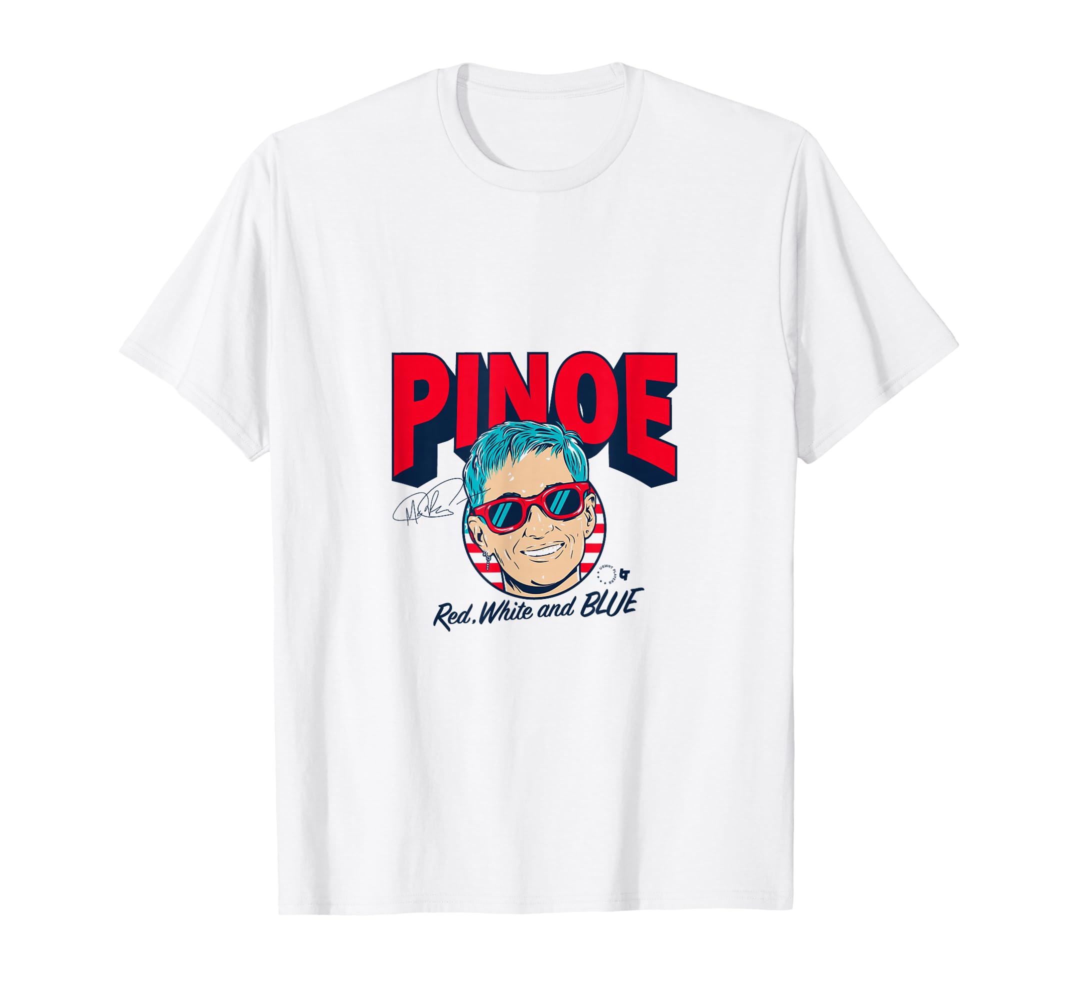 Megan Rapinoe Red White Blue Uswntpa T-Shirt - Trendy Graphic Men Women - T-Shirt, Sweatshirt, Hoodie