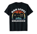 Mens Dad Level Unlocked Gamer T-Shirt - Minimalist Print for Adults - T-Shirt, Sweatshirt, Hoodie