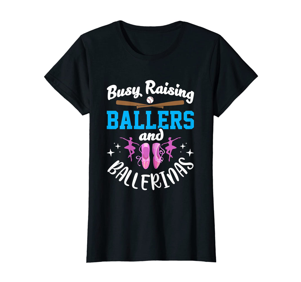 Womens Mother Busy Raising Ballers T-Shirt - Minimalist Print Men Women - T-Shirt, Sweatshirt, Hoodie
