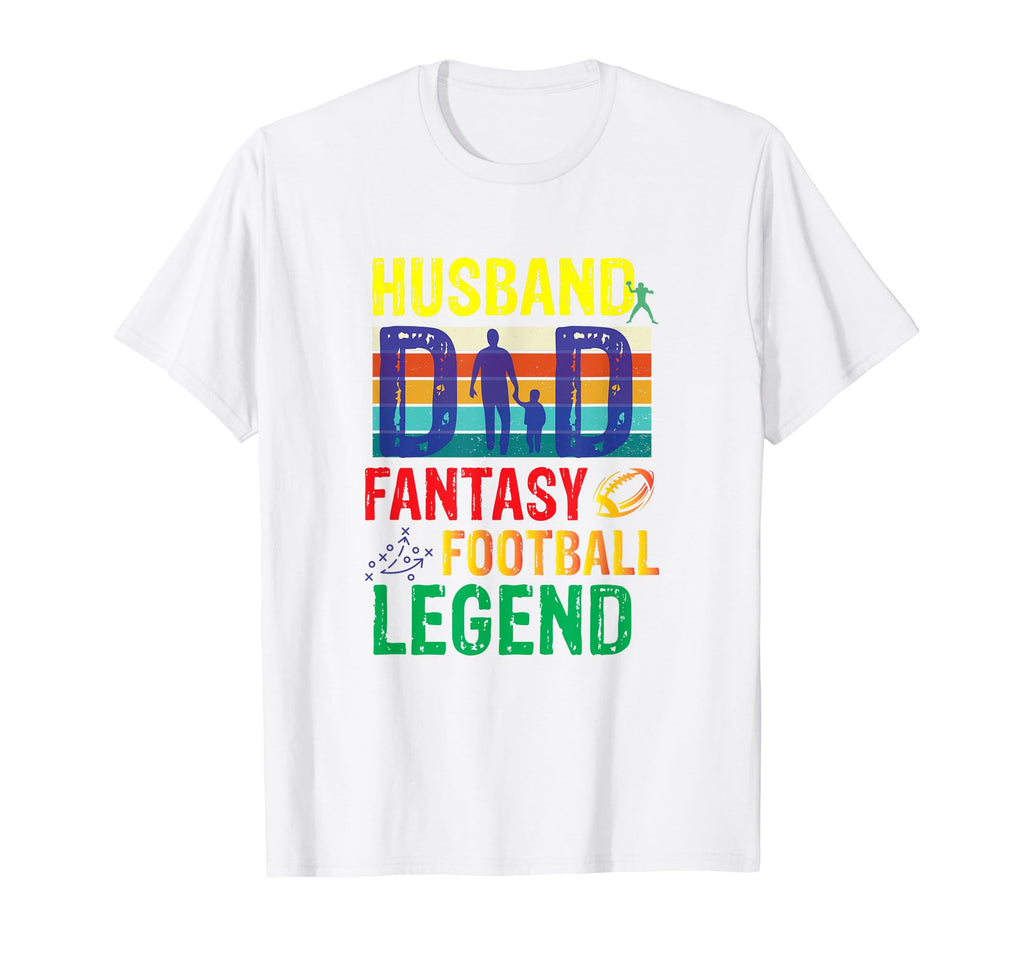 Mens Husband Dad Fantasy Football T-Shirt - Custom Art Print Men Women - T-Shirt, Sweatshirt, Hoodie