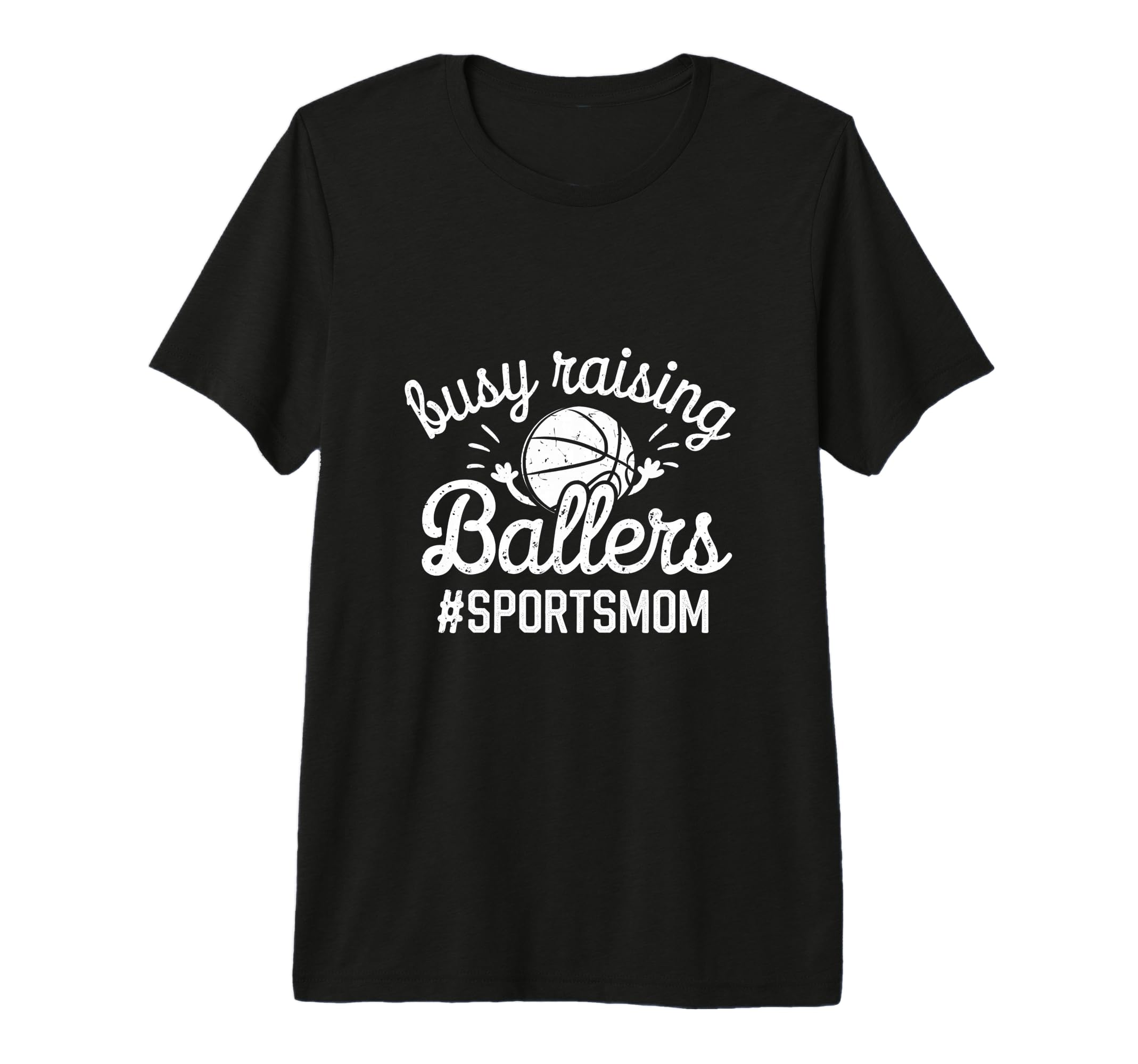 Busy Raising Ballers Funny Sports Mom Tri T-Shirt - Unique Graphic Unisex - T-Shirt, Sweatshirt, Hoodie