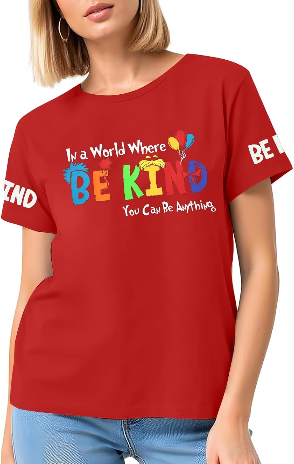 Be Kind Teacher Women Inspirational Quote Tops - Adult & Kids T-Shirts, Sweatshirts & Hoodies apparel design preview 1
