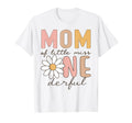 Mom Little Miss Onederful First Birthday T-Shirt - Graphic Print Unisex - T-Shirt, Sweatshirt, Hoodie