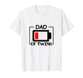 Dad Twins Low Battery Tired Twins Dad T-Shirt - Minimalist Print Men Women - T-Shirt, Sweatshirt, Hoodie