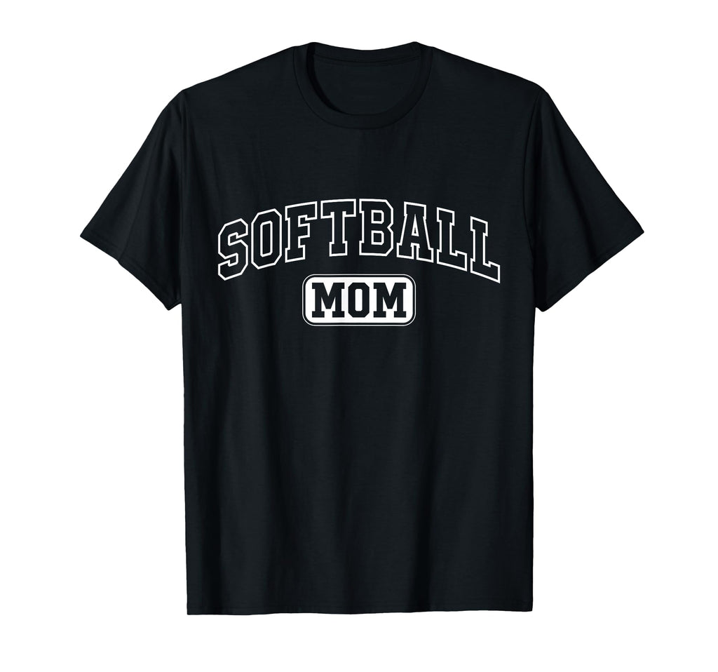 Softball Mom Funny Athletic Lettering T-Shirt - Unique Graphic for Adults - T-Shirt, Sweatshirt, Hoodie