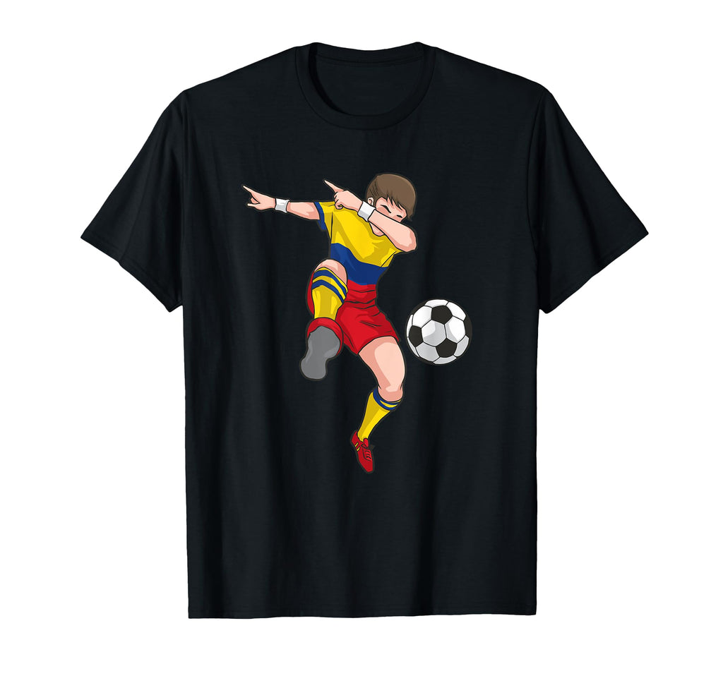 Dabbing Soccer Colombia Football T-Shirt - Unique Graphic for Adults - T-Shirt, Sweatshirt, Hoodie