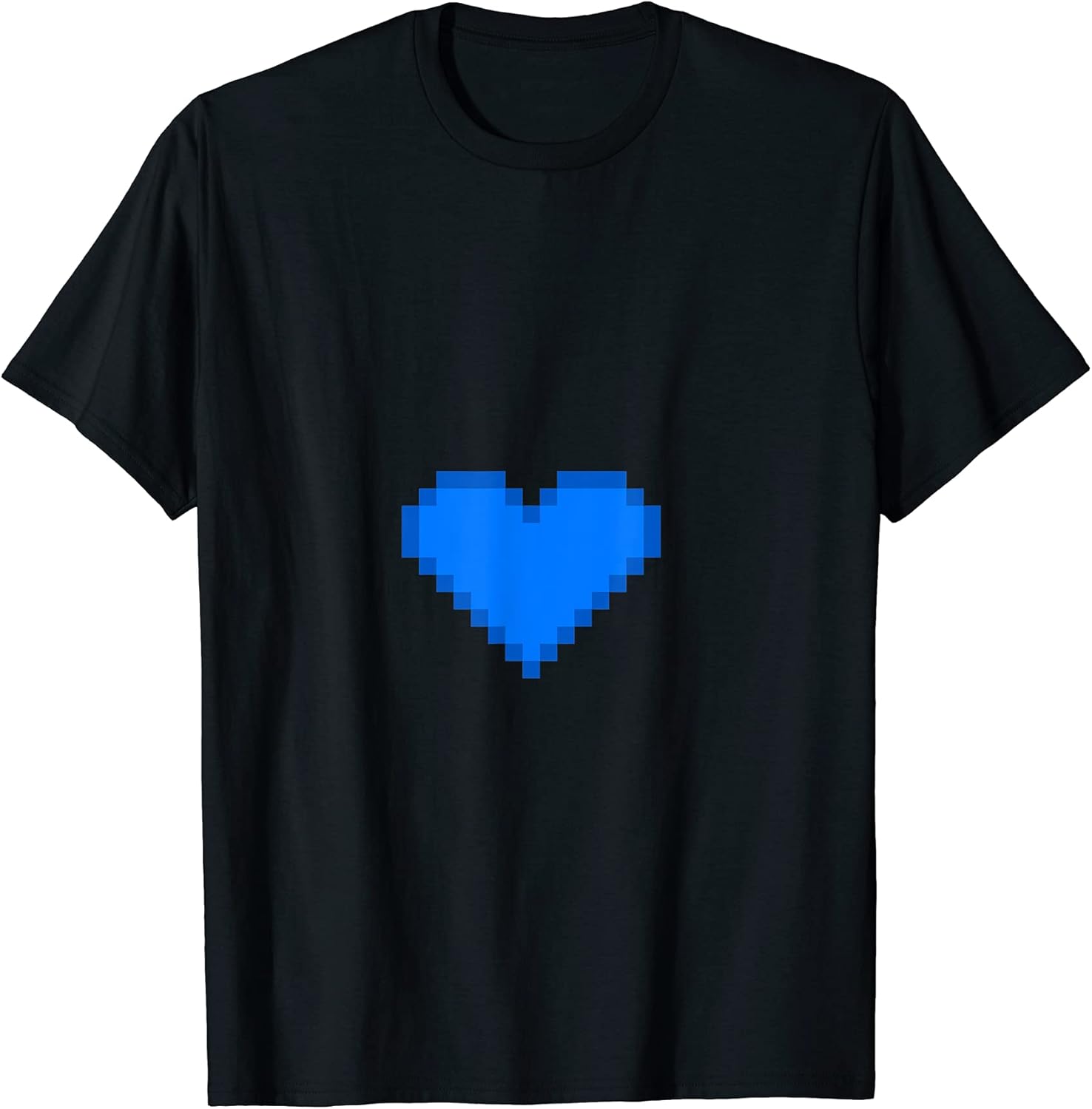 Blue Heart Pixel Art - Adult & Kids T-Shirts, Sweatshirts & Hoodies apparel design preview 1