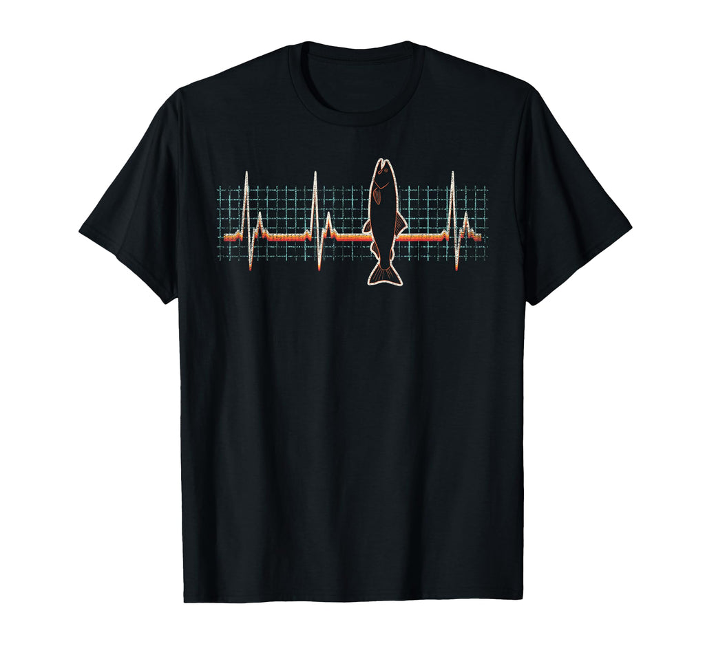 Salmon Fish Heartbeat 80S Gift T-Shirt - Custom Art Print Unisex - T-Shirt, Sweatshirt, Hoodie