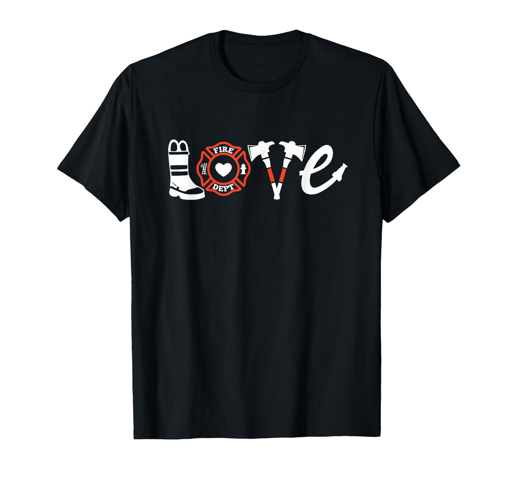 Firefighter Love Firefighter Firefighter T-Shirt - Custom Art Print Unisex - T-Shirt, Sweatshirt, Hoodie