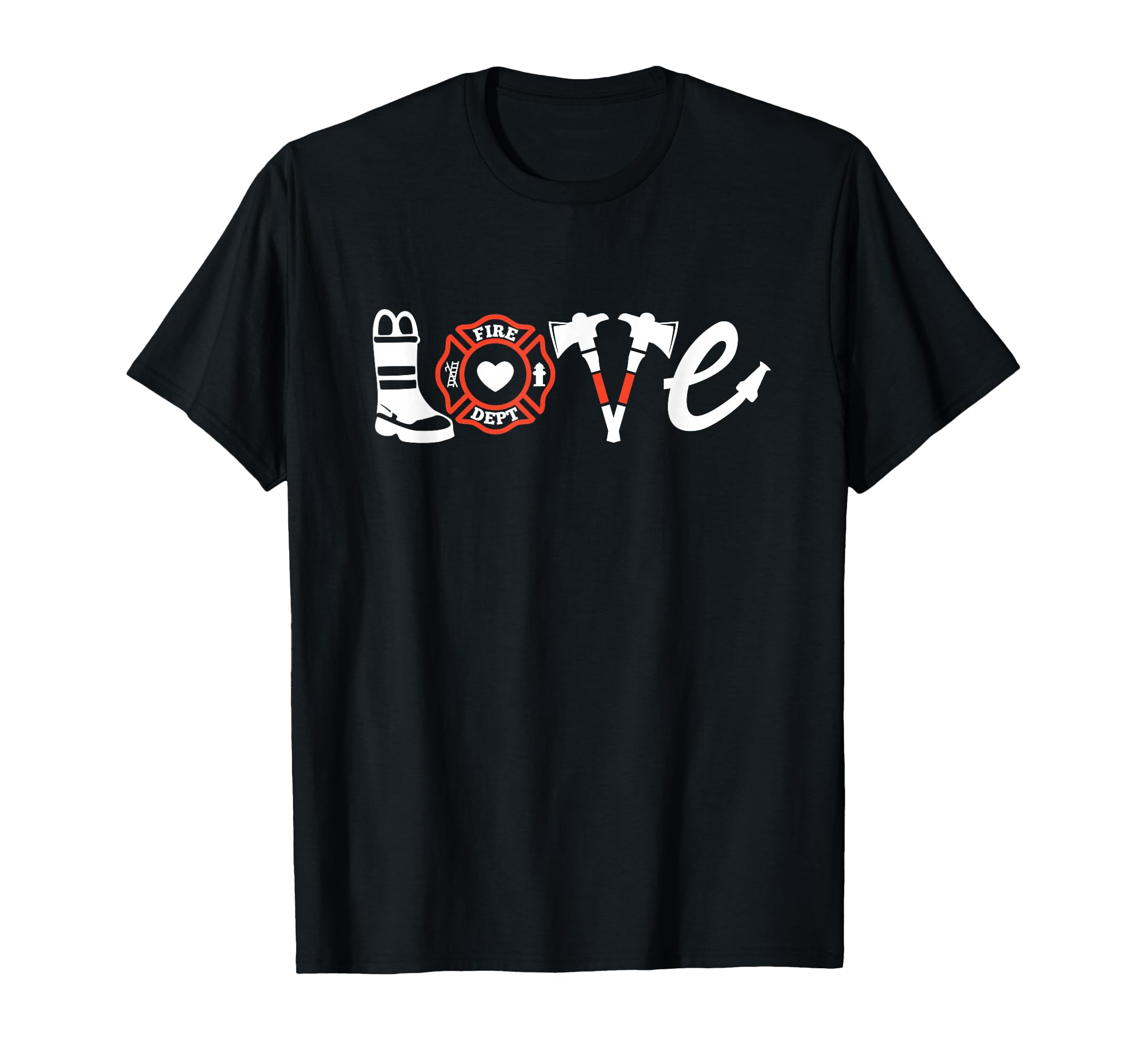 Firefighter Love Firefighter Firefighter T-Shirt - Custom Art Print Unisex - T-Shirt, Sweatshirt, Hoodie