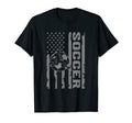 Soccer Player Usa Us American Flag Soccer T-Shirt - Unique Graphic Unisex - T-Shirt, Sweatshirt, Hoodie