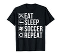 Soccer Player Funny Eat Sleep Soccer T-Shirt - Aesthetic Graphic Men Women - T-Shirt, Sweatshirt, Hoodie